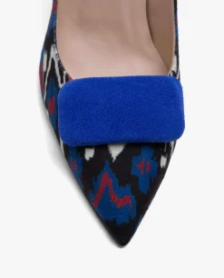 Clearance Cuplé Adorno Para Zapato Serraje Azul
