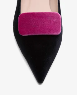 Cuplé Adorno Para Zapato Terciopelo Rosa