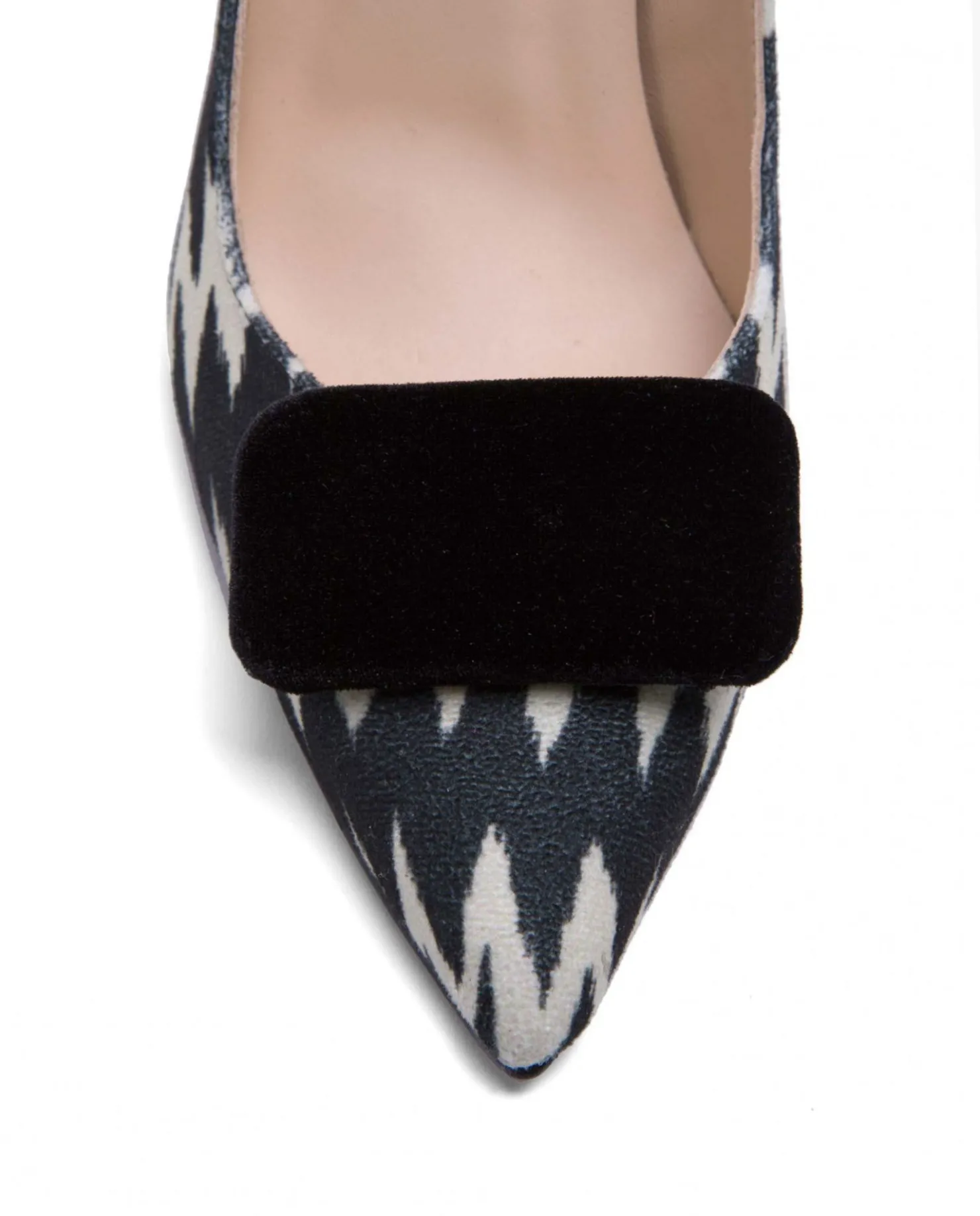 Discount Cuplé Adorno Para Zapato Terciopelo Negro