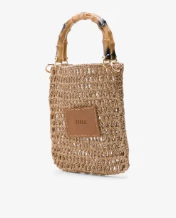 Clearance Cuplé Bandolera Bambu Rafia Marron