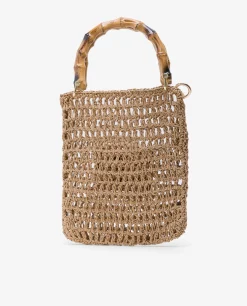 Clearance Cuplé Bandolera Bambu Rafia Marron