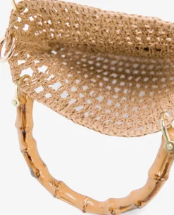 Clearance Cuplé Bandolera Bambu Rafia Marron