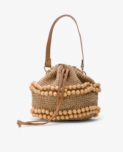 Sale Cuplé Bandolera Bolas Rafia Beig