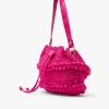 New Cuplé Bandolera Bolas Rafia Fucsia