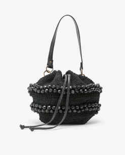 Online Cuplé Bandolera Bolas Rafia Negro