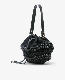 Online Cuplé Bandolera Bolas Rafia Negro