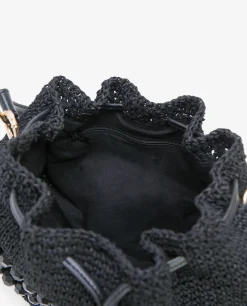 Online Cuplé Bandolera Bolas Rafia Negro