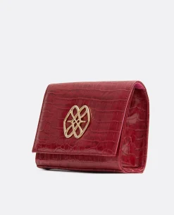 New Cuplé Bandolera Mini Logo Cuple Napa Coco Rojo