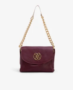 Hot Cuplé Bolso Bicolor Napa Bugui Burdeos