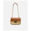 New Cuplé Bolso Caja Pequeno Rafia Beig