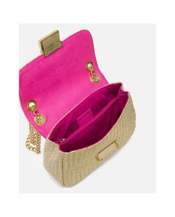 New Cuplé Bolso Caja Pequeno Trenzado Oro