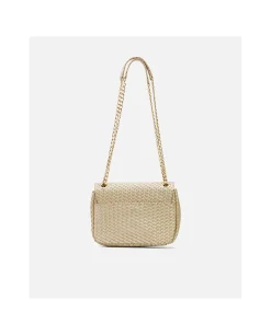 New Cuplé Bolso Caja Pequeno Trenzado Oro