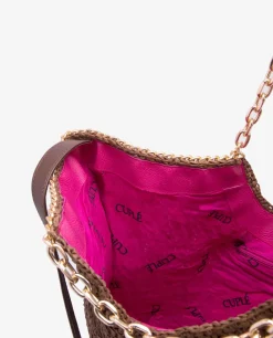 Discount Cuplé Bolso Capazo Rafia Marron