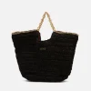 Online Cuplé Bolso Capazo Rafia Negro
