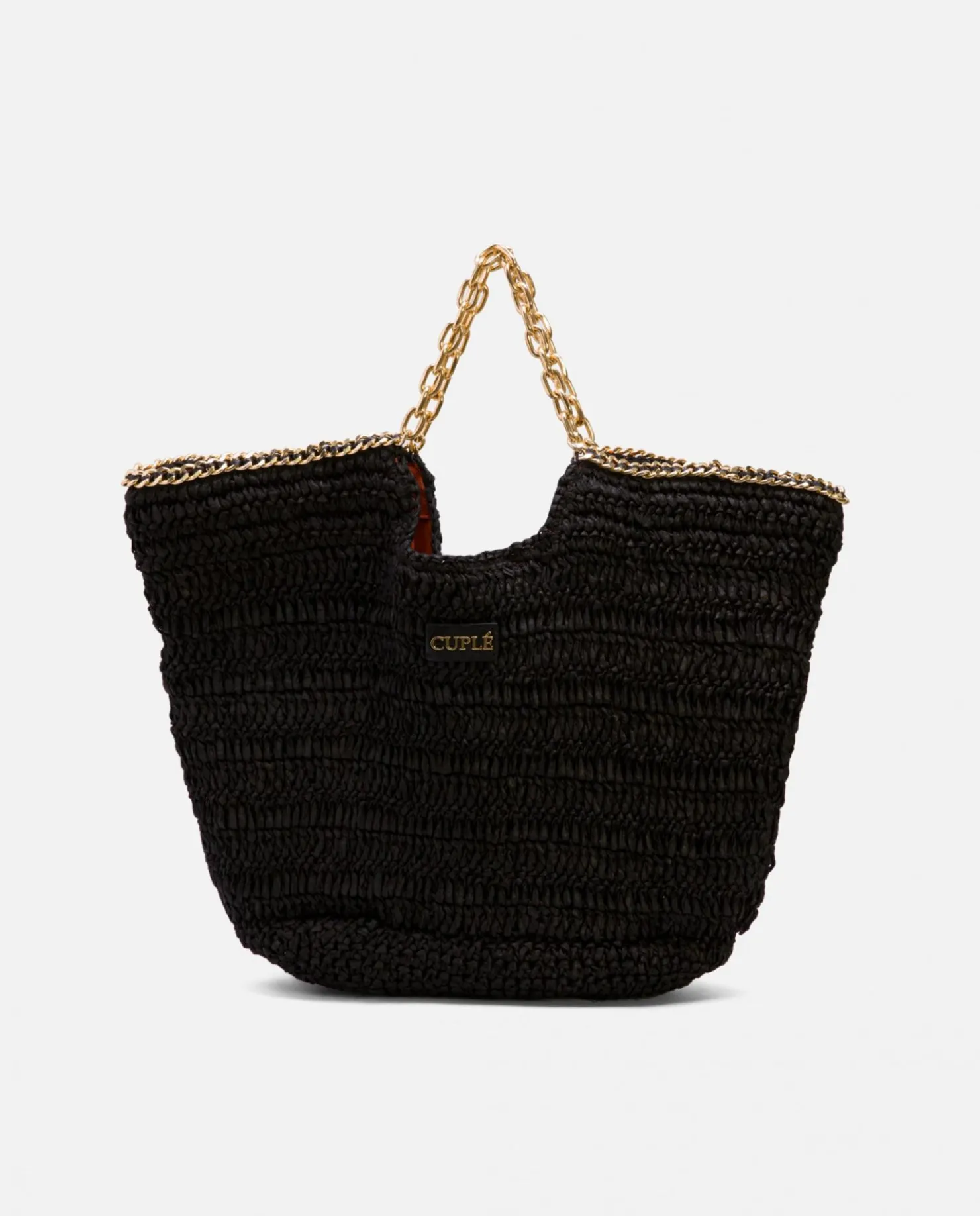 Online Cuplé Bolso Capazo Rafia Negro