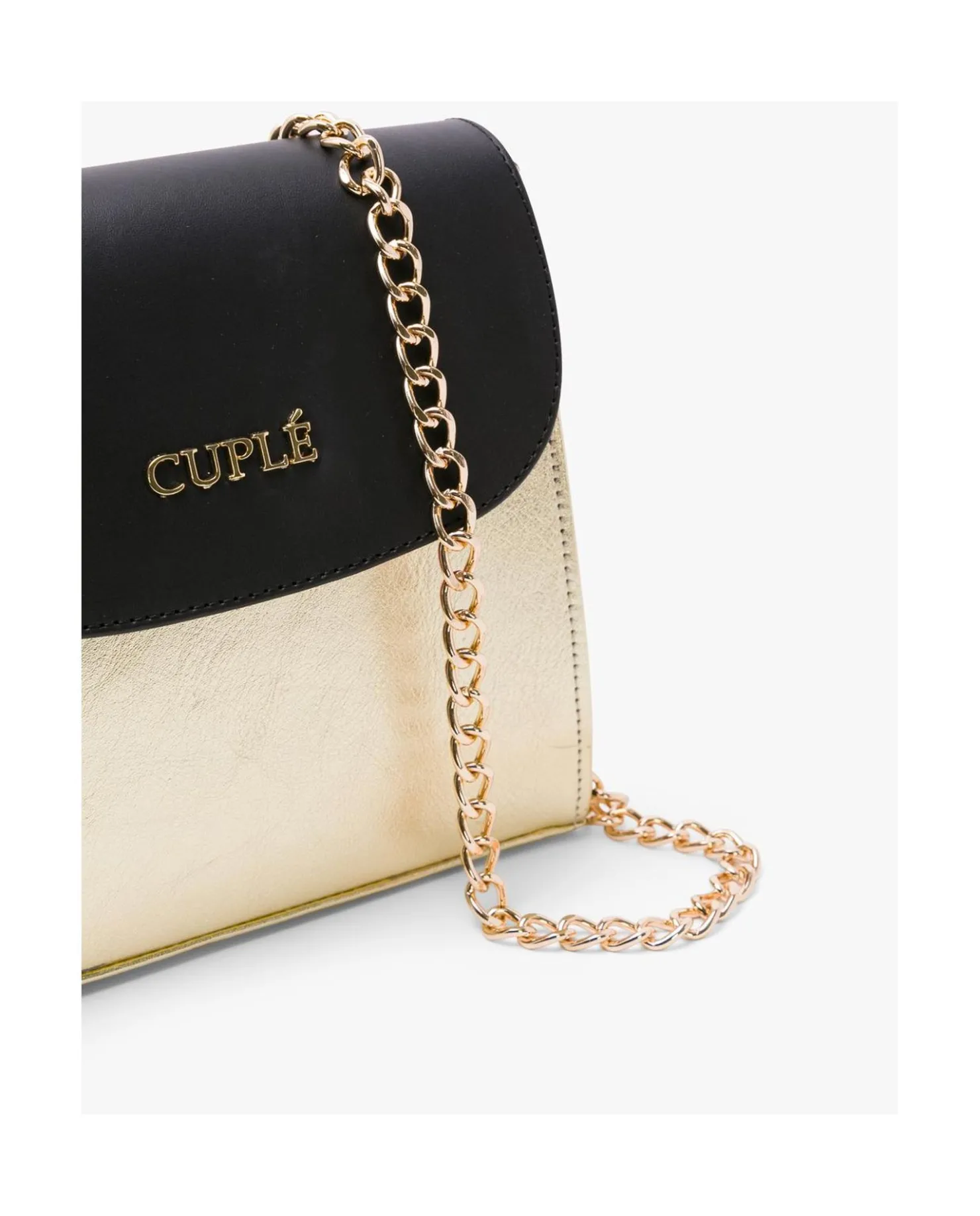 Discount Cuplé Bolso Cruzar Piel Oro