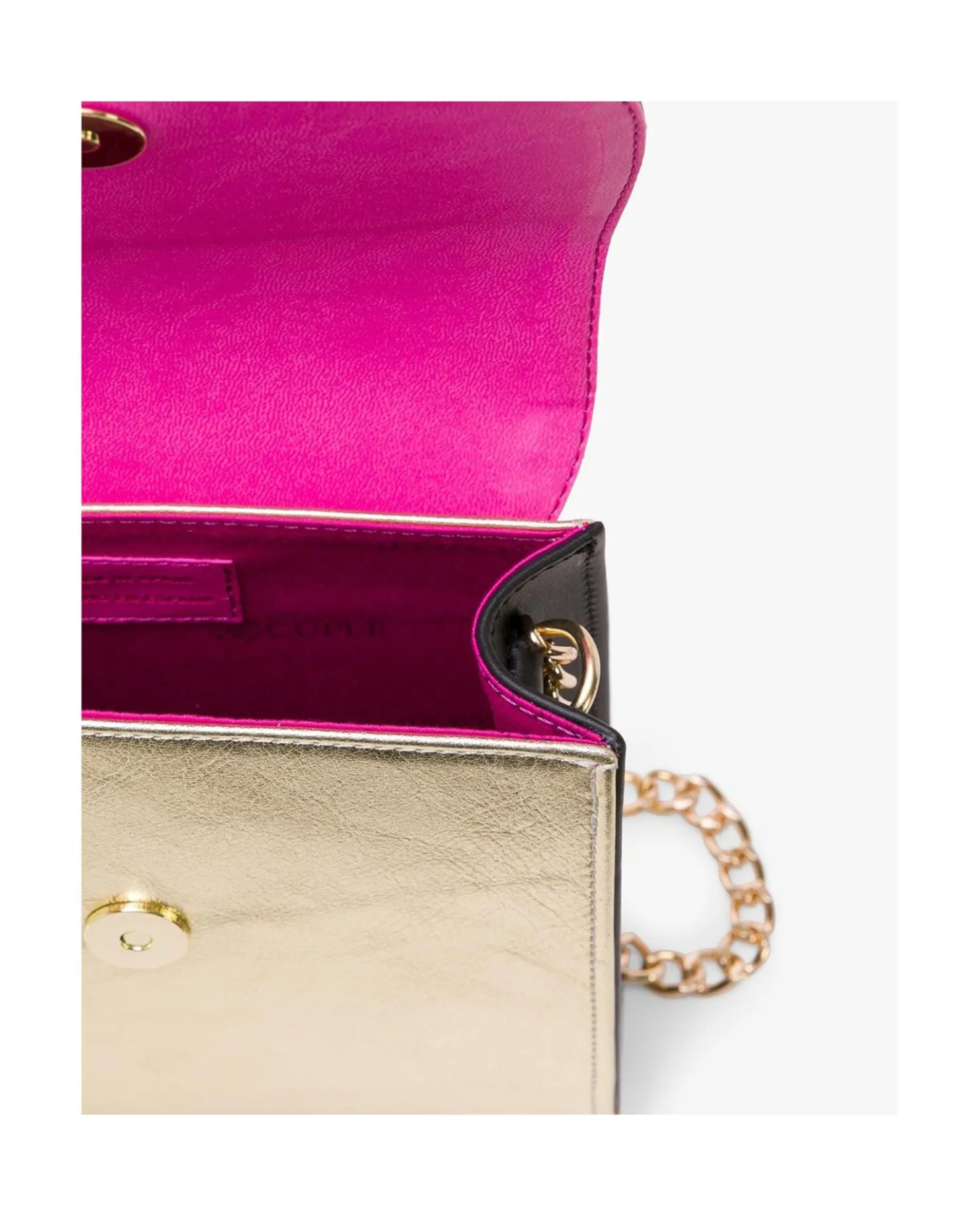 Discount Cuplé Bolso Cruzar Piel Oro