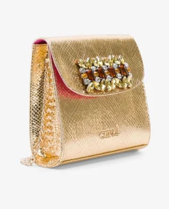 Cuplé Bolso Cruzar Serpiente Oro