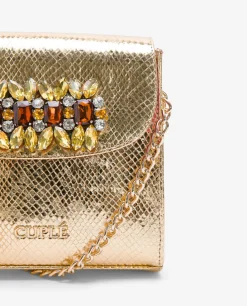 Cuplé Bolso Cruzar Serpiente Oro