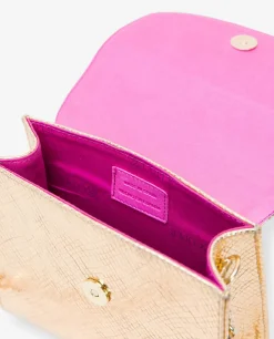 Cuplé Bolso Cruzar Serpiente Oro