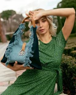 Outlet Cuplé Bolso Hobo Vaquero Marino