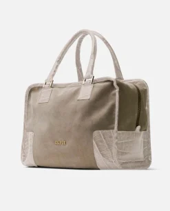 Online Cuplé Bolso Rectangular Serraje Beig