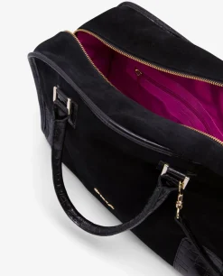 Outlet Cuplé Bolso Rectangular Serraje Negro