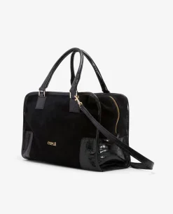 Outlet Cuplé Bolso Rectangular Serraje Negro