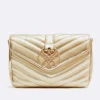 Best Cuplé Bolso Satchel Con Cadena Piek Tecnopiel Oro