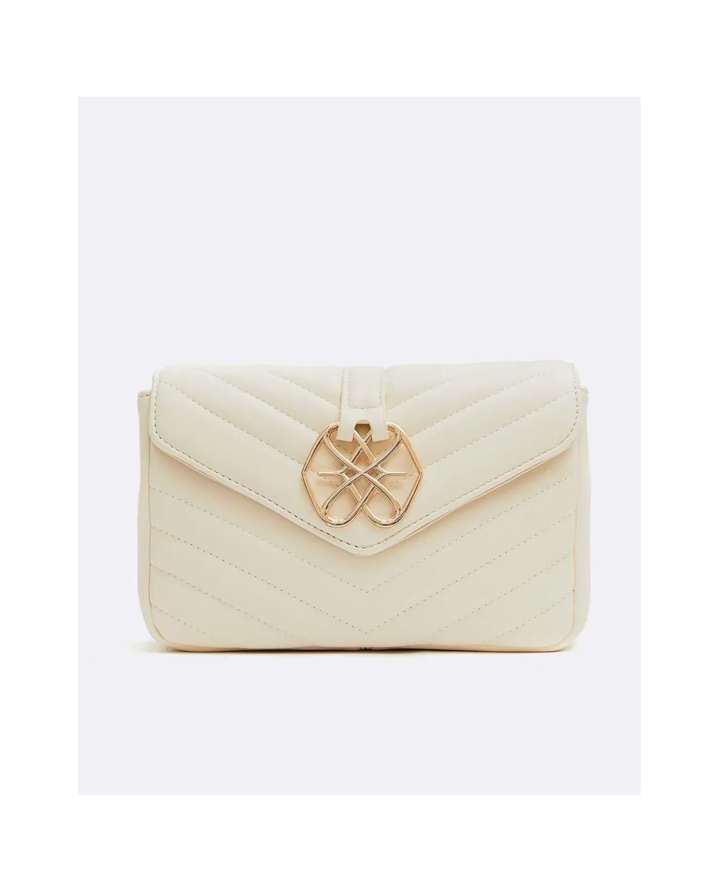 Discount Cuplé Bolso Satchel Con Cadena Piek Tecnopiel Blanco