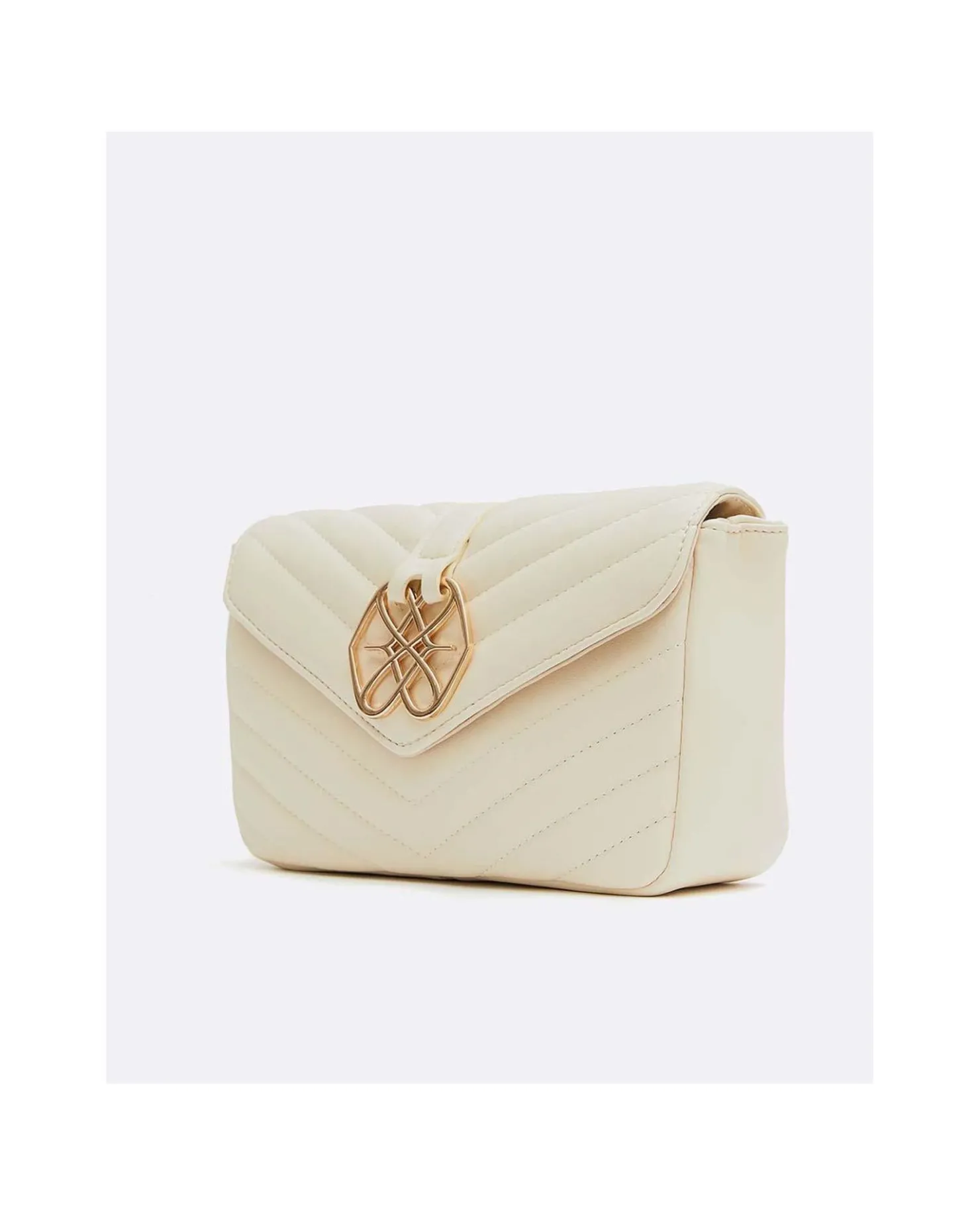 Discount Cuplé Bolso Satchel Con Cadena Piek Tecnopiel Blanco