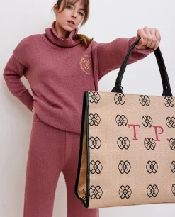 Sale Cuplé Bolso Shopper Personalizado Logos Rectos Tejido Es