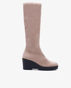 Sale Cuplé Bota Alta Cuna Ultrasuede Strech Cuero
