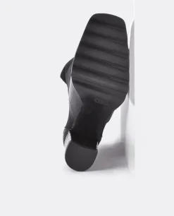 Discount Cuplé Bota Alta Pala Y Talon Licra/Coco Negro