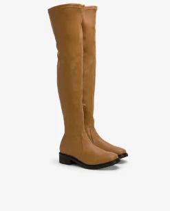 Clearance Cuplé Bota Alta Tecnopiel Cuero
