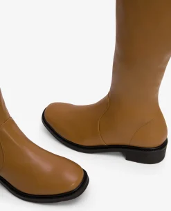 Clearance Cuplé Bota Alta Tecnopiel Cuero