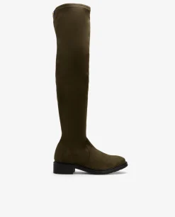 Best Cuplé Bota Alta Ultrasuede Strech Verde