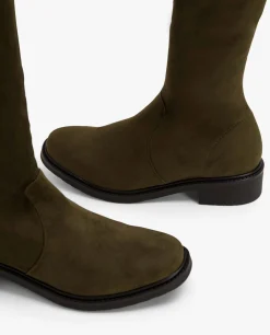Best Cuplé Bota Alta Ultrasuede Strech Verde