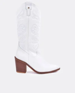 Discount Cuplé Bota Cow Napa Blanco