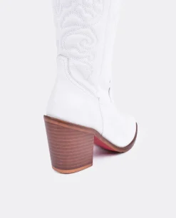Discount Cuplé Bota Cow Napa Blanco