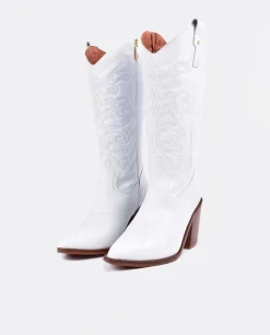 Discount Cuplé Bota Cow Napa Blanco