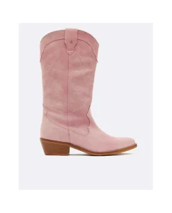 Hot Cuplé Bota Cowboy Tacón Bajo Serraje Antique