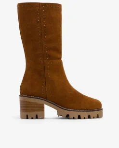 Hot Cuplé Bota Microtachas Serraje Cuero