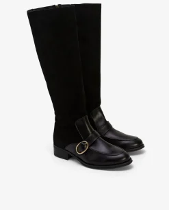 Cuplé Bota Montar Serraje Negro