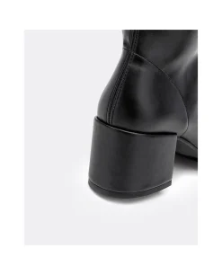 Clearance Cuplé Bota Mosquetera Strech Napa Licra Negro