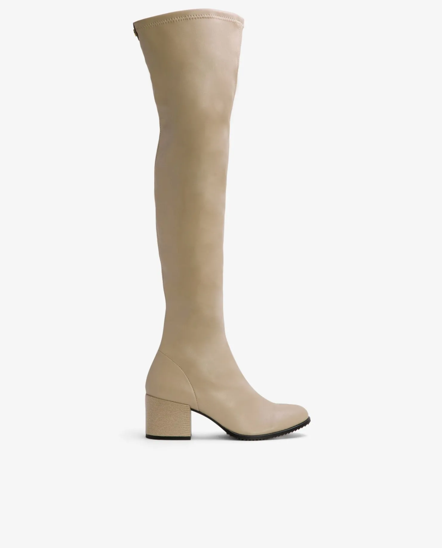 Best Cuplé Bota Mosquetera Strech Napa Licra Beig