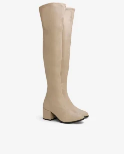 Best Cuplé Bota Mosquetera Strech Napa Licra Beig