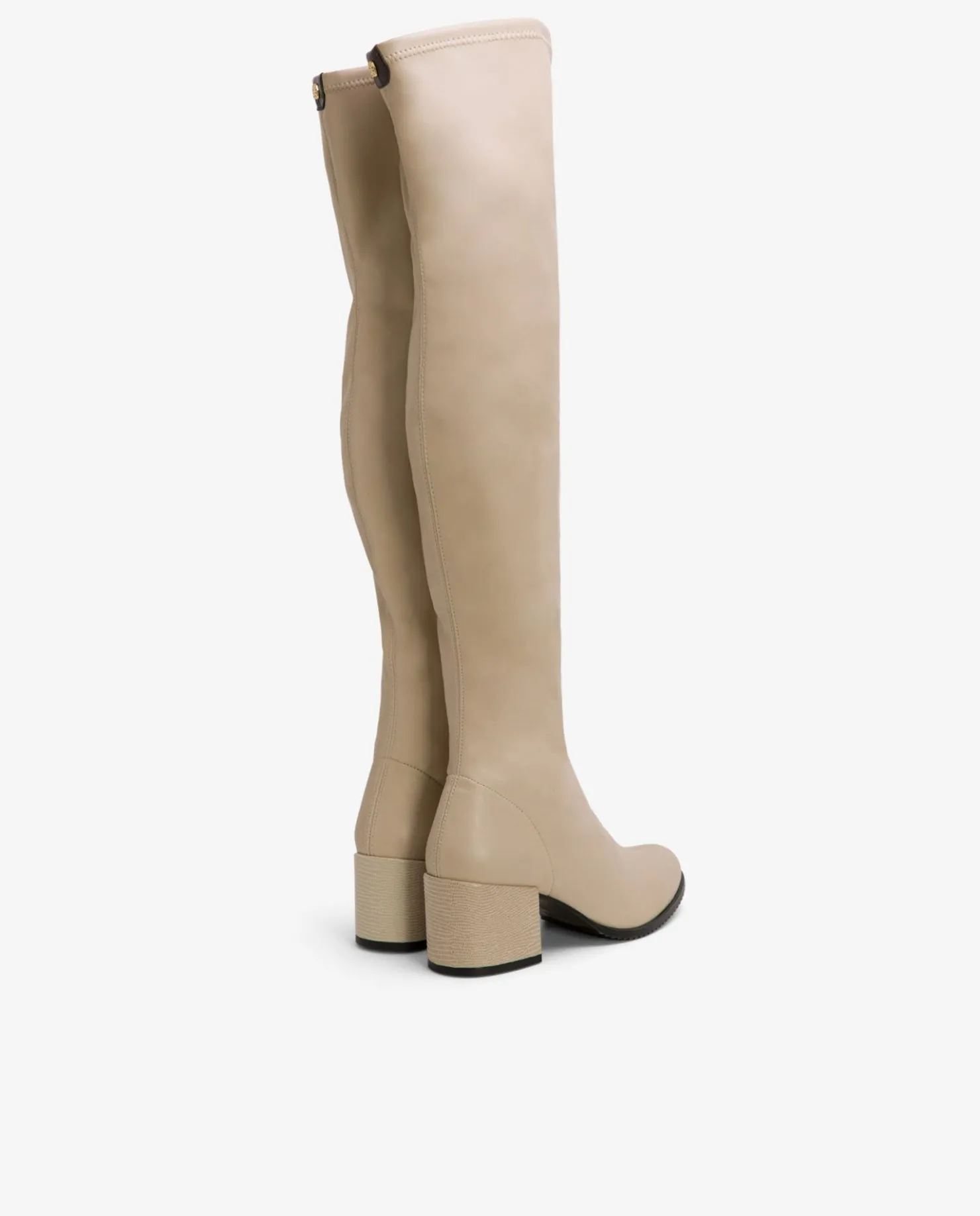 Best Cuplé Bota Mosquetera Strech Napa Licra Beig