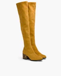 Online Cuplé Bota Mosquetera Strech Ultrasuede Strech Amarillo
