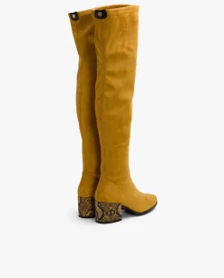 Online Cuplé Bota Mosquetera Strech Ultrasuede Strech Amarillo